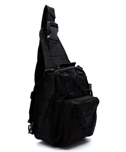 Military Canvas Sling Backpack TR1709 BLACK